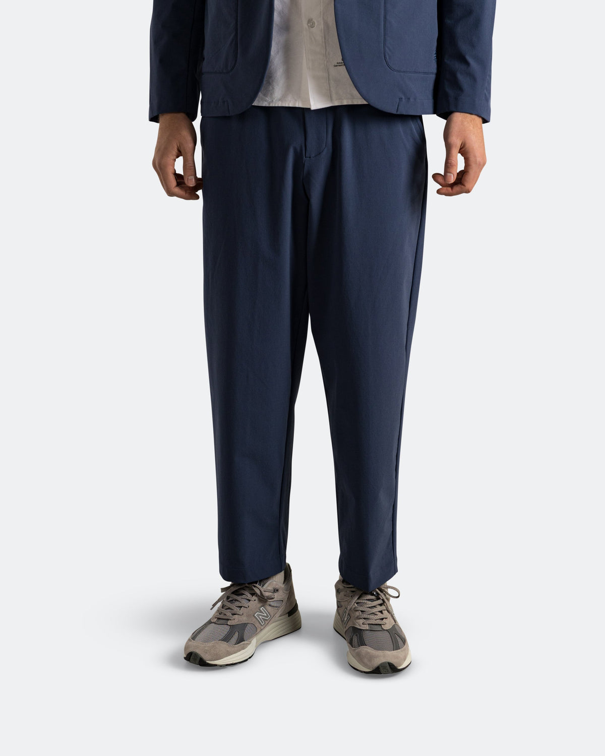 Unisex Nylon Sweatpants - Navy - Tapered Pant - Navy