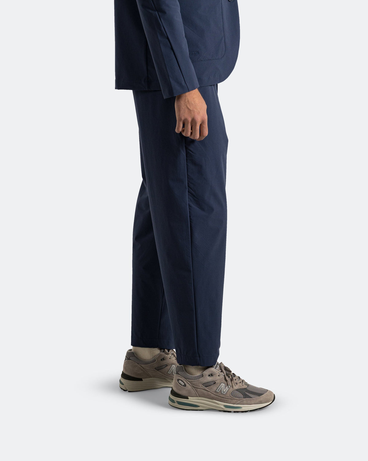 Unisex Nylon Sweatpants - Navy - Tapered Pant - Navy