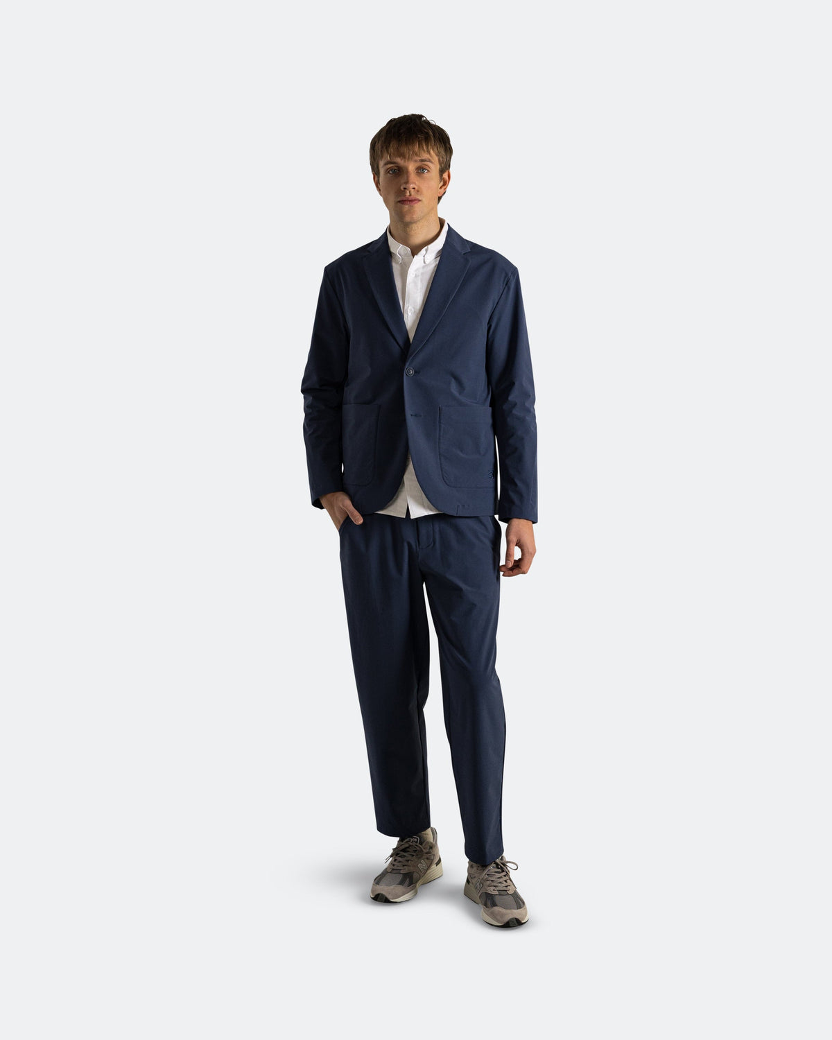 Unisex Nylon Sweatpants - Navy - Tapered Pant - Navy