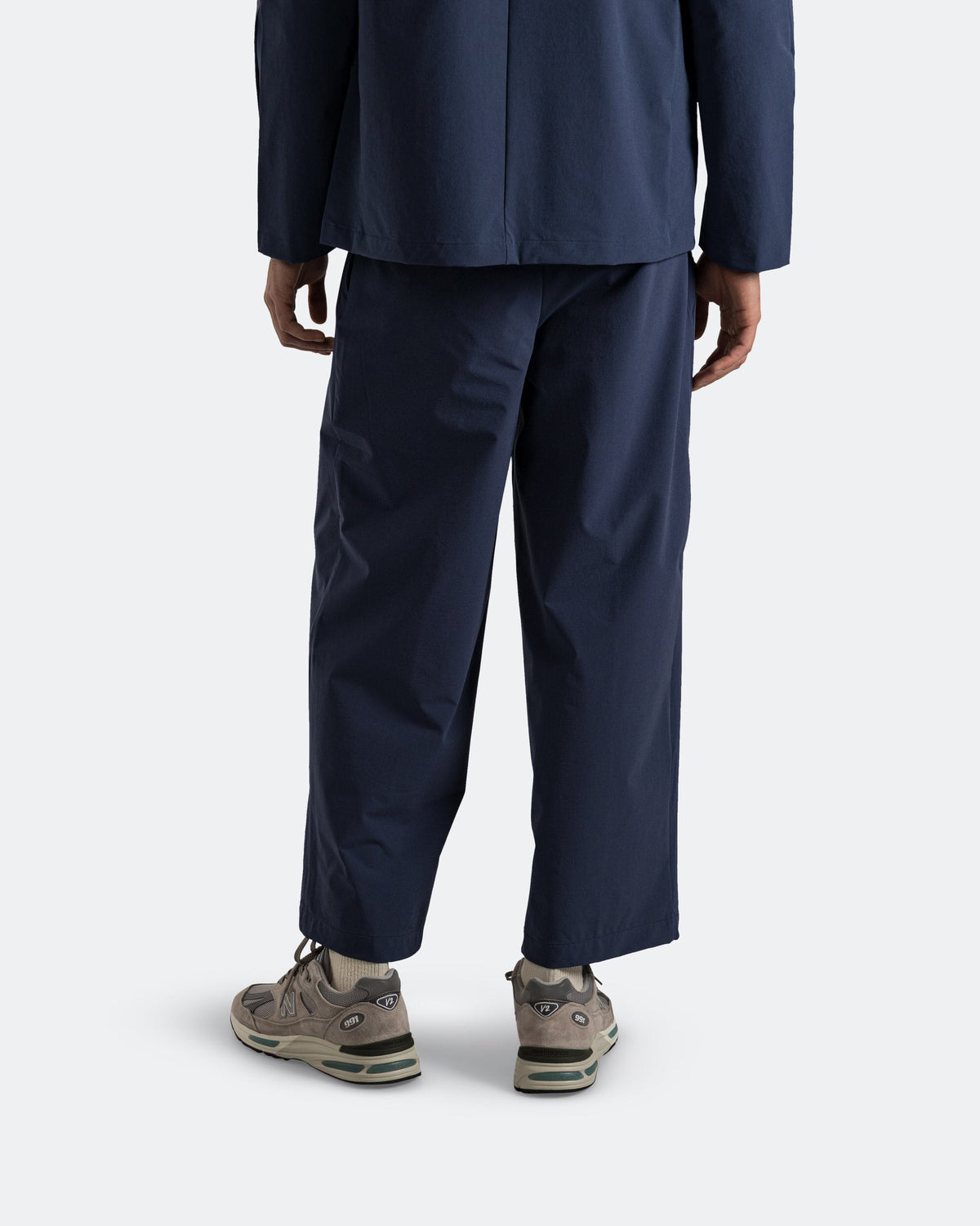 Unisex Nylon Sweatpants - Navy - Wide Pant - Navy