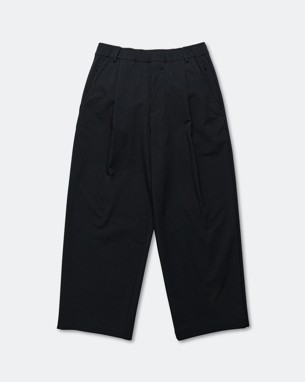 Unisex Nylon Sweatpants - Black - Wide Pant - Black