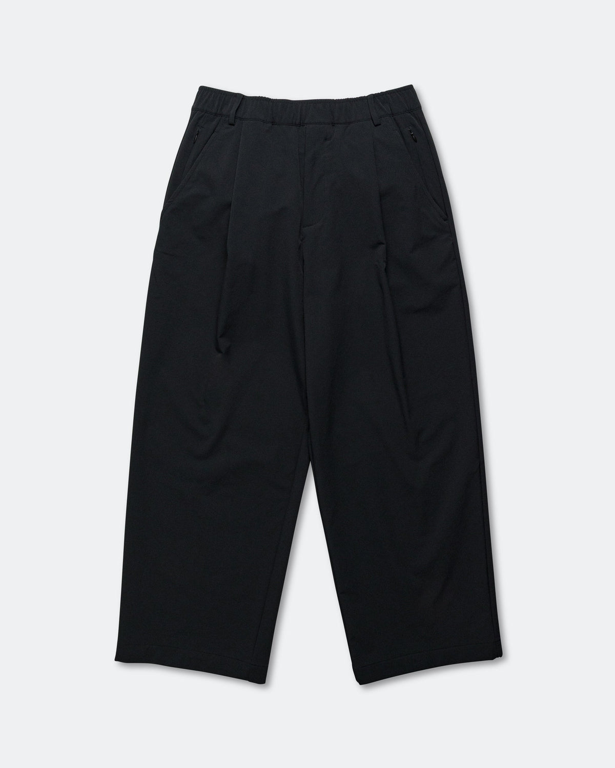 Unisex Nylon Sweatpants - Black - Wide Pant - Black
