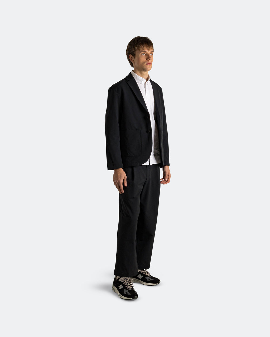 Unisex Nylon Sweatpants - Black - Wide Pant - Black
