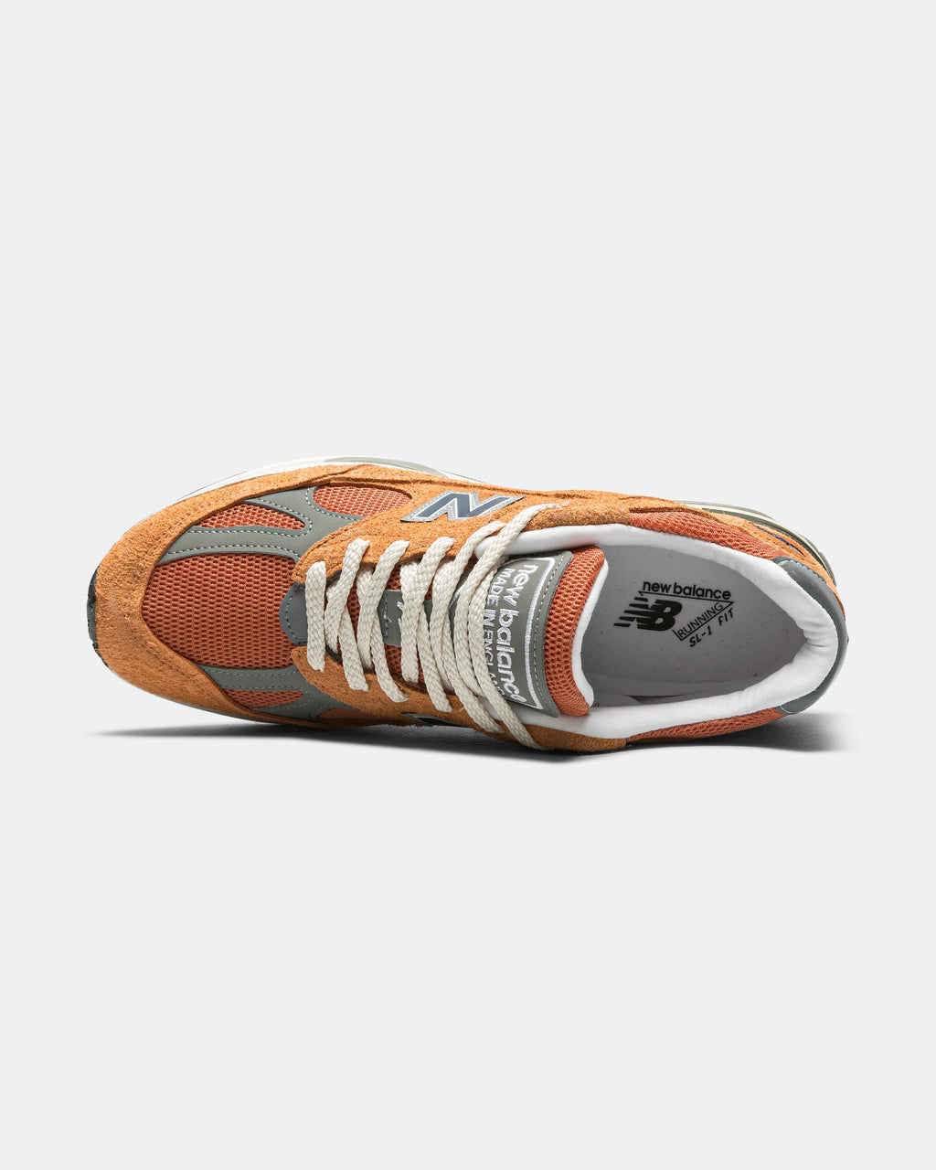 Men's 991v2 Suede & Mesh Lifestyle Sneakers - Orange - U991OV2