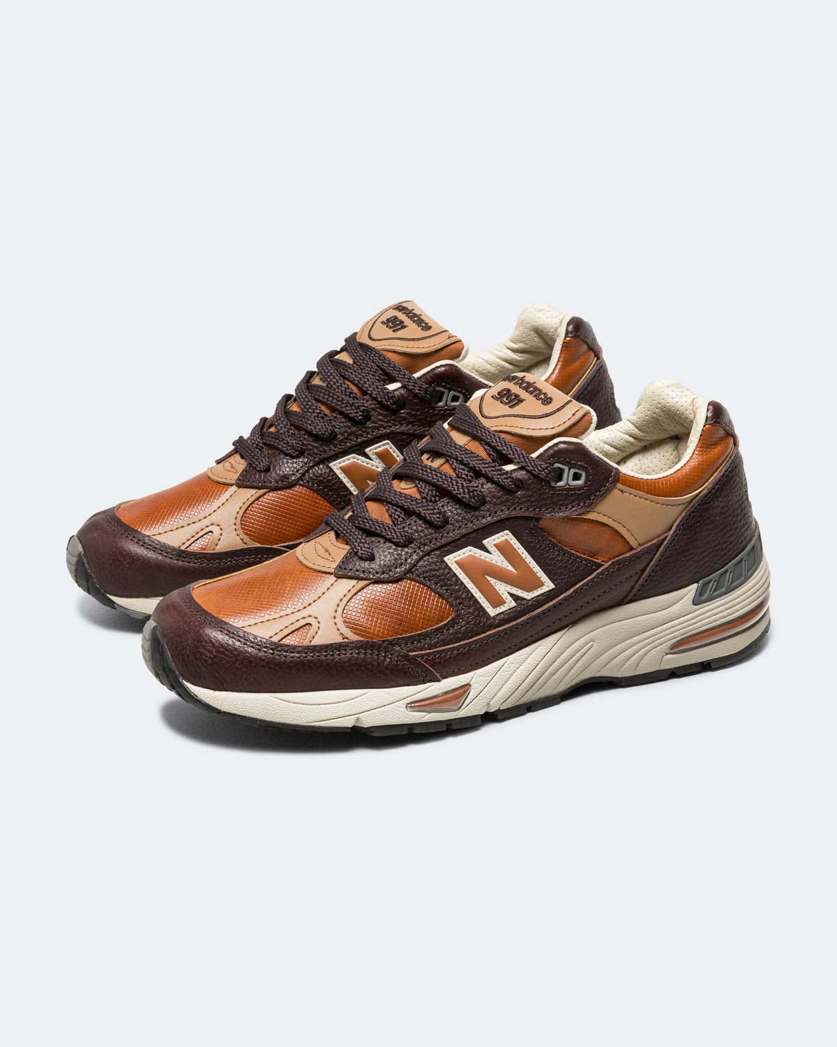 Men's 991 Suede Lifestyle Sneakers - Brown - M991LB1