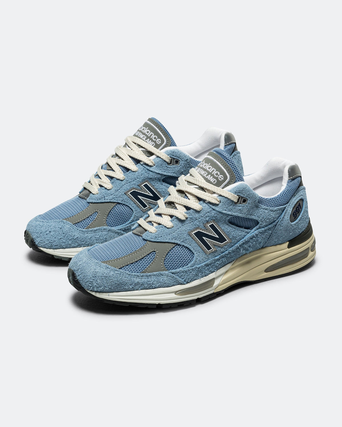 Men's 991v2 Suede & Mesh Lifestyle Sneakers - Blue - U991BV2