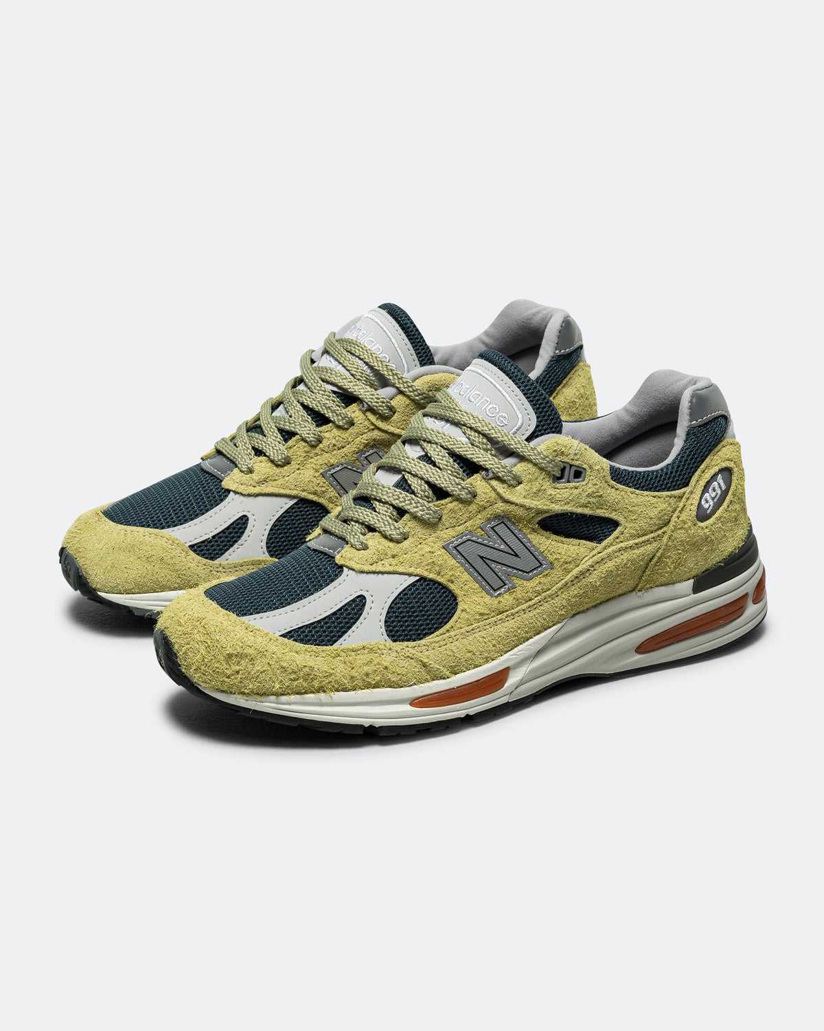 Men's 991v2 Suede & Mesh Lifestyle Sneakers - Yellow - U991GT2