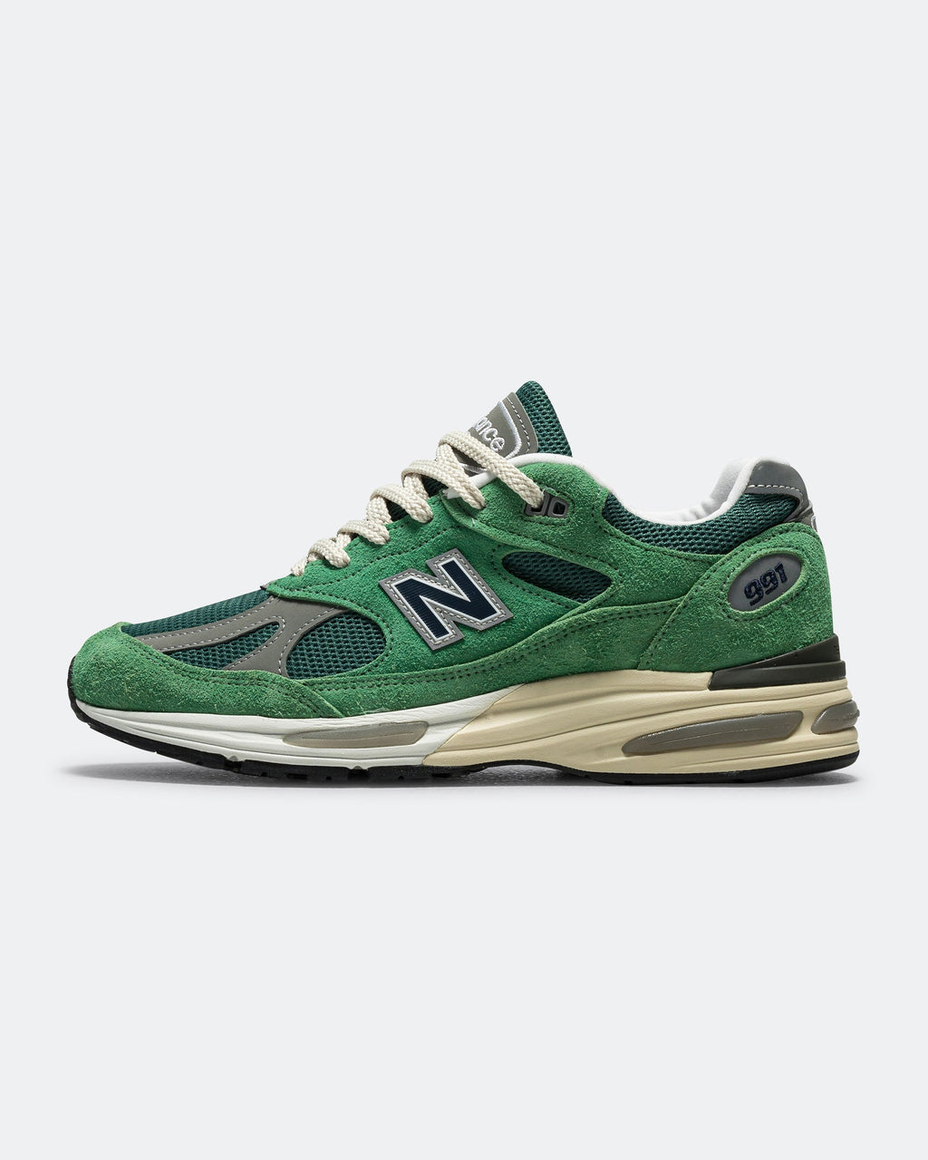 Men's 991v2 Suede & Mesh Lifestyle Sneakers - Green - U991GV2