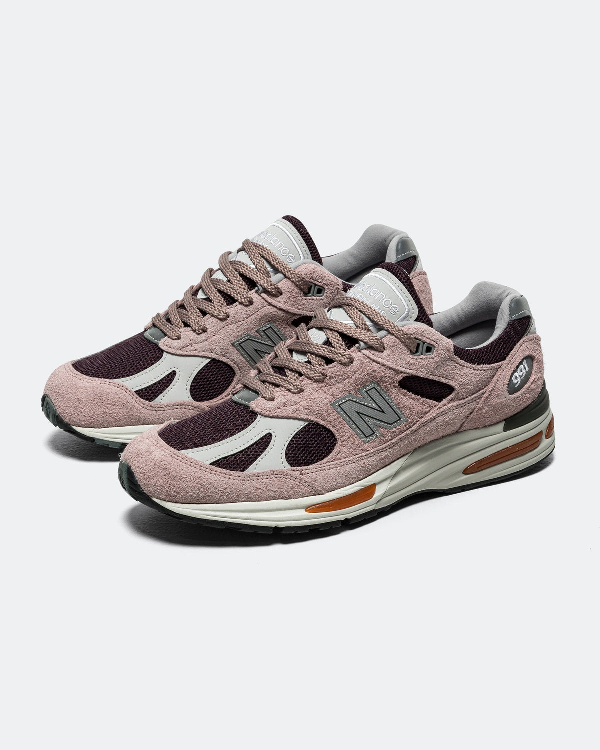 Men's 991v2 Suede & Mesh Lifestyle Sneakers - Pink - U991PR2