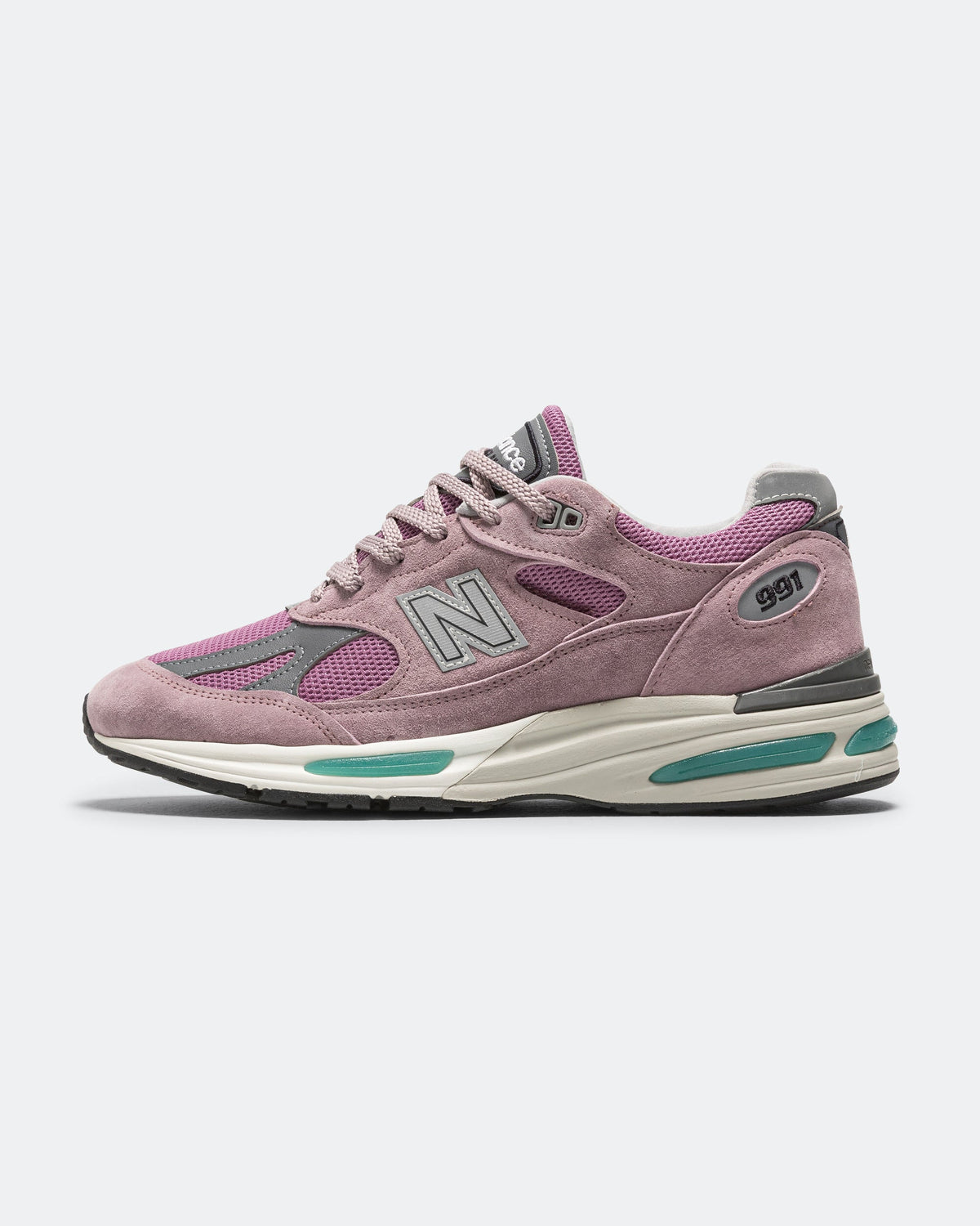 Unisex 991v2 Suede & Mesh Lifestyle Sneakers - Pink - U991RR2