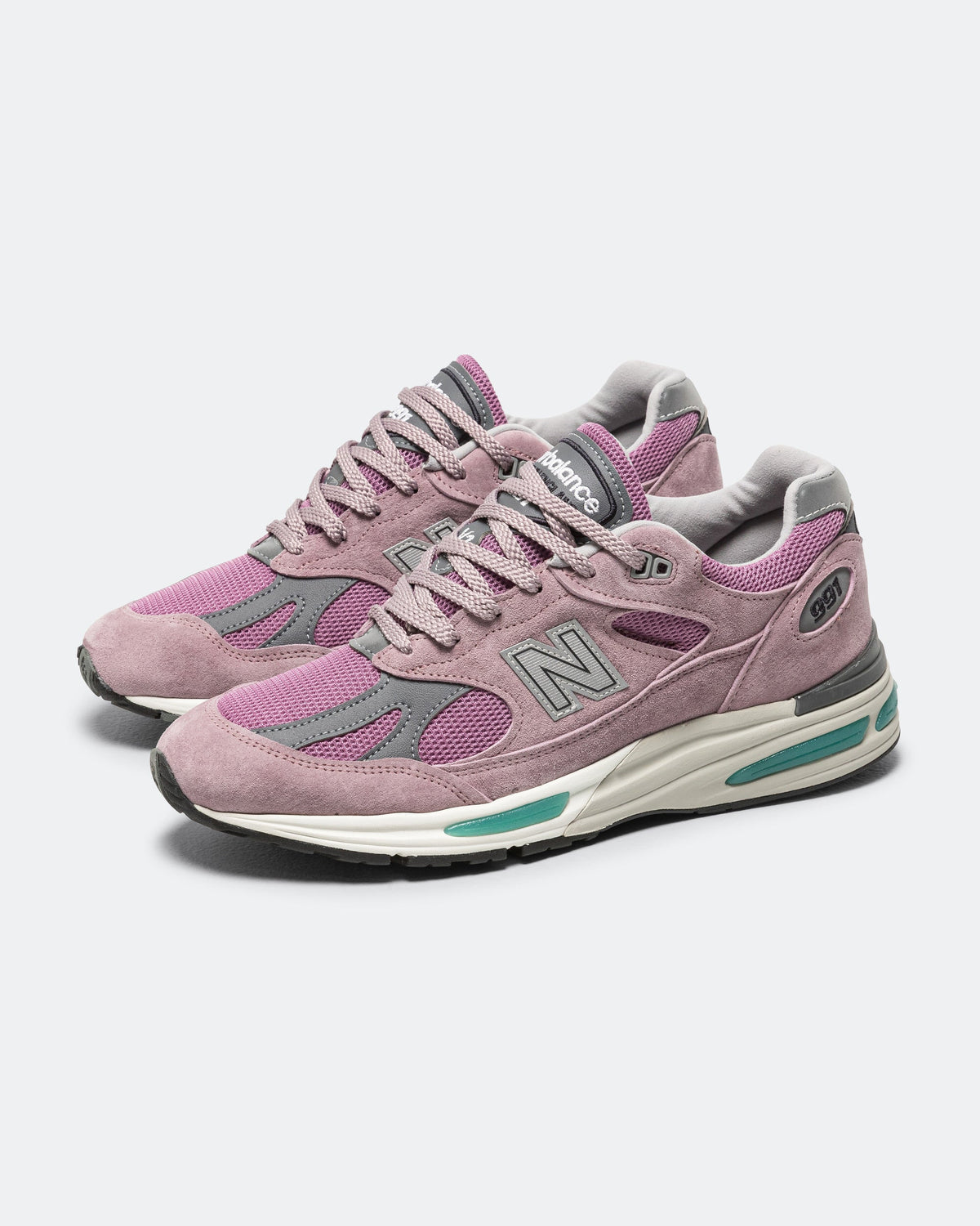 Unisex 991v2 Suede & Mesh Lifestyle Sneakers - Pink - U991RR2