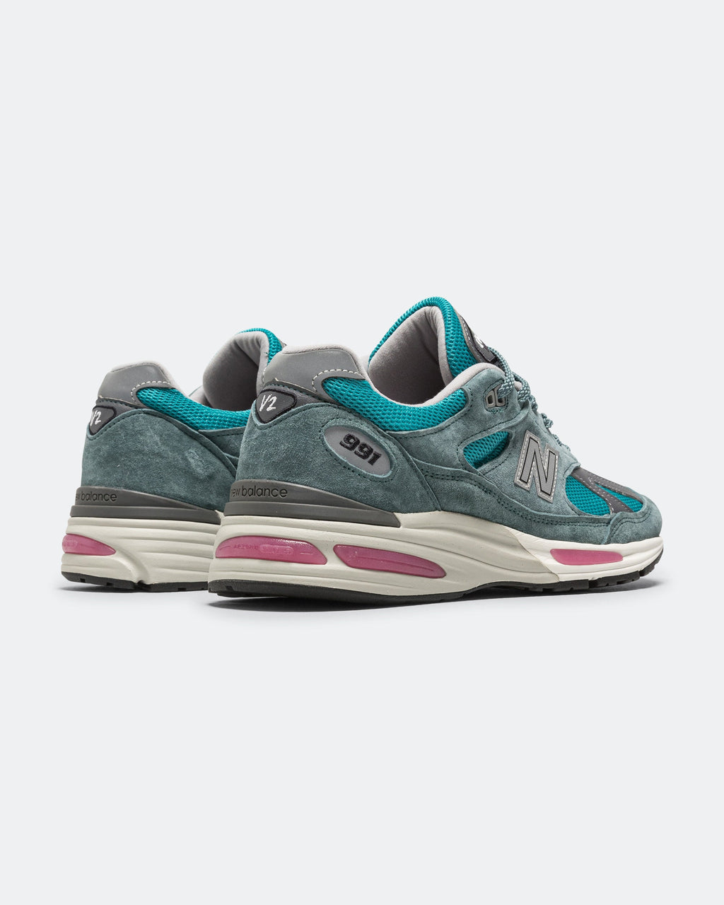 Men's 991v2 Suede & Mesh Lifestyle Sneakers - Green - U991TT2