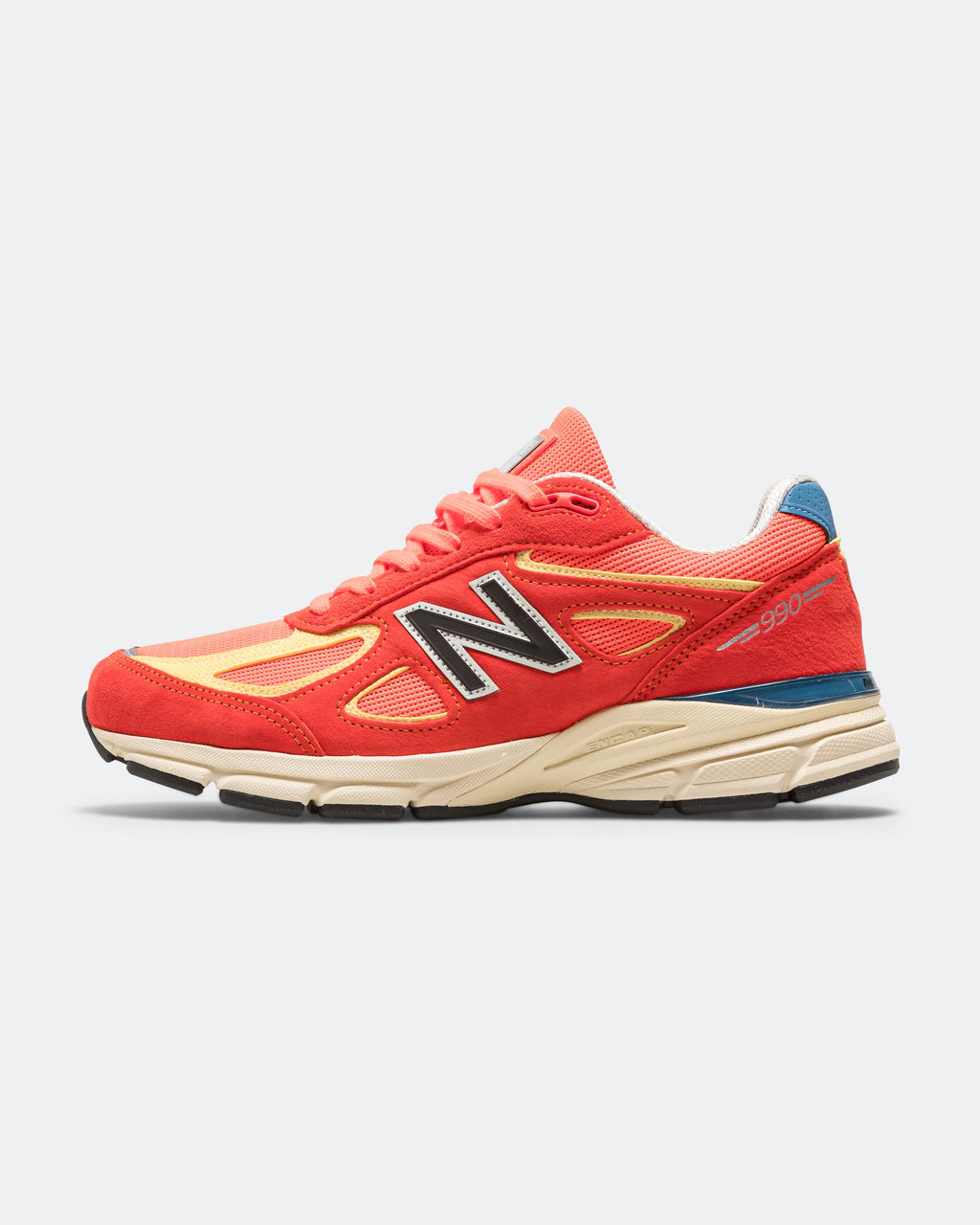 Unisex 990v4 Suede & Mesh Lifestyle Sneakers - Orange - U99076B