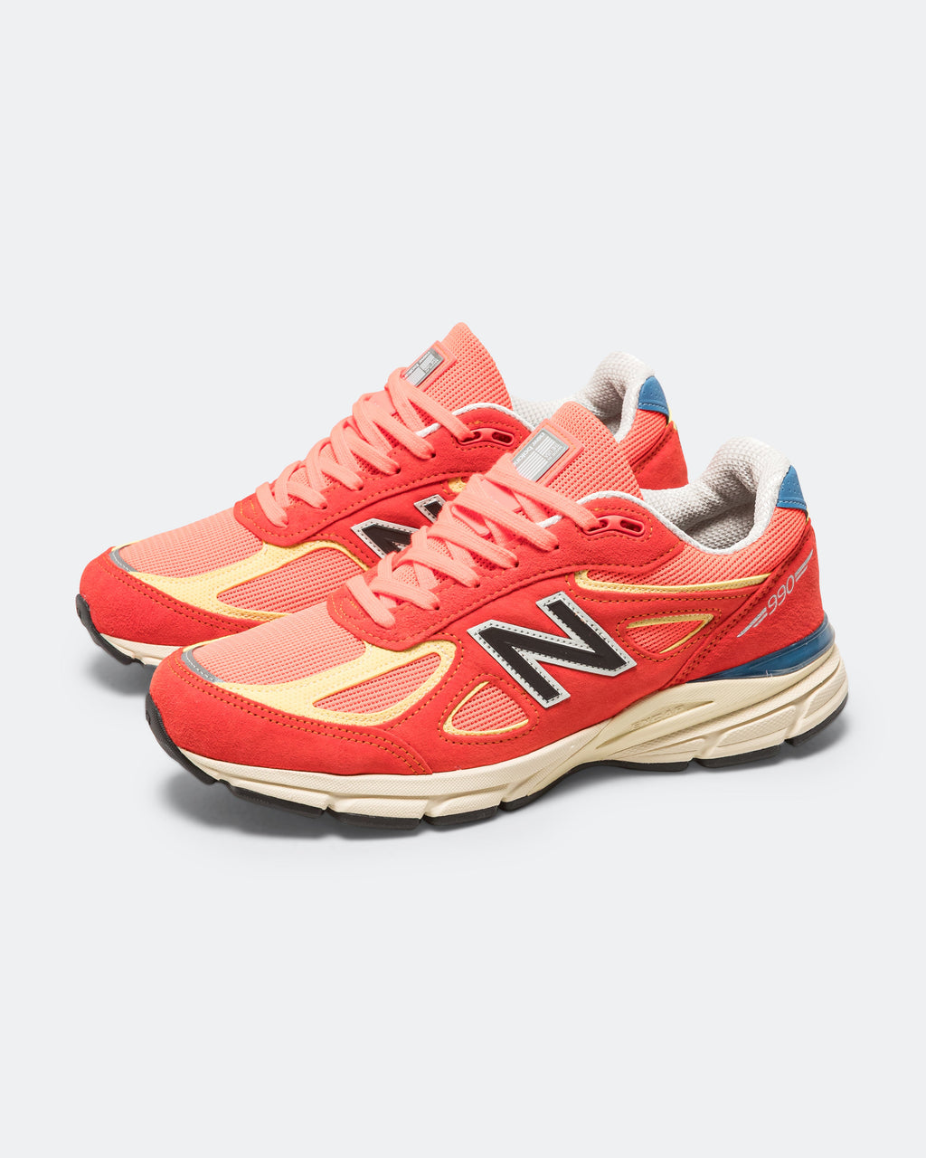 Unisex 990v4 Suede & Mesh Lifestyle Sneakers - Orange - U99076B