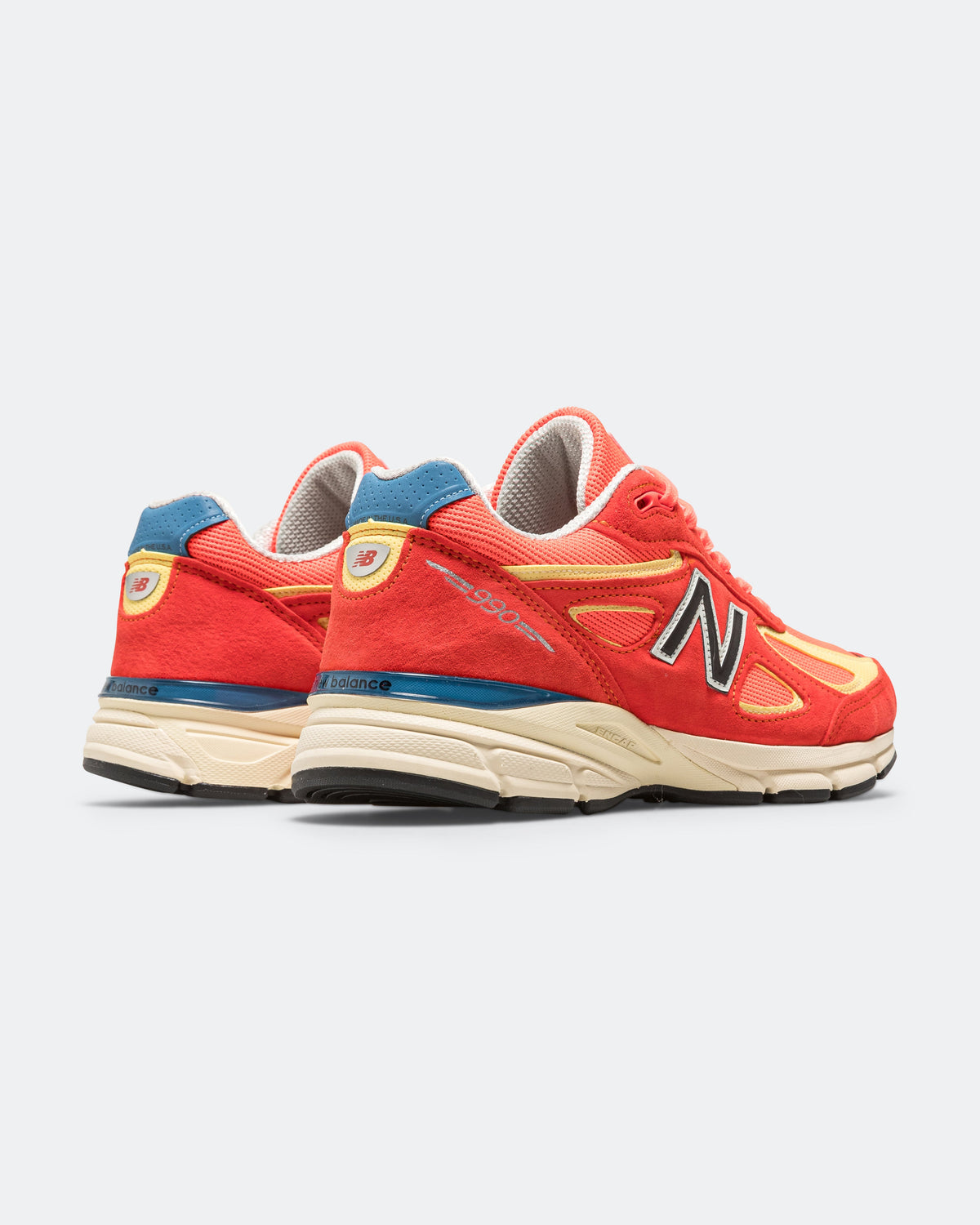 Unisex 990v4 Suede & Mesh Lifestyle Sneakers - Orange - U99076B