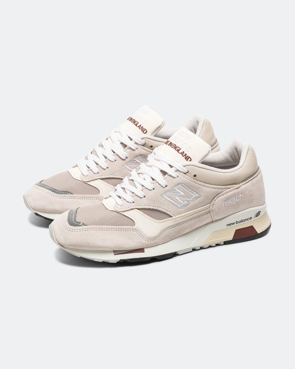 Unisex 1500 Suede & Mesh Lifestyle Sneakers - White - U1500WBR
