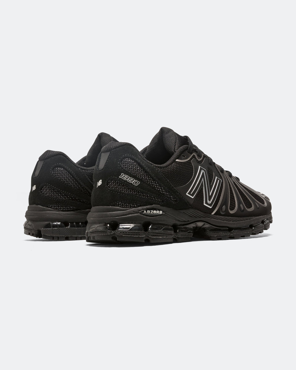 Unisex 1890 Leather & Mesh Lifestyle Sneakers - Black - U189093H