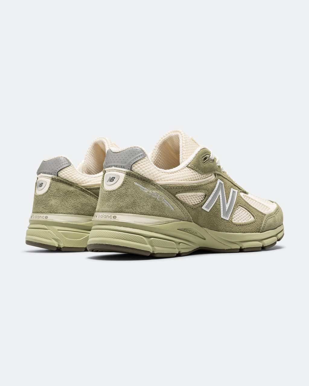 Unisex 990v4 Suede & Mesh Lifestyle Sneakers - Green - U9901MX