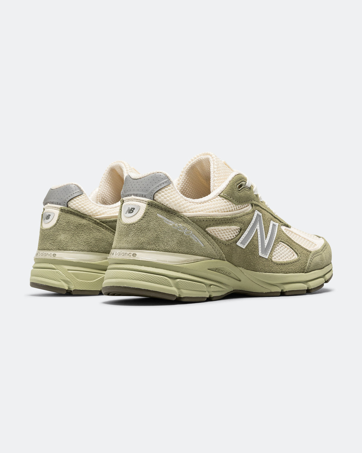 Unisex 990v4 Suede & Mesh Lifestyle Sneakers - Green - U9901MX
