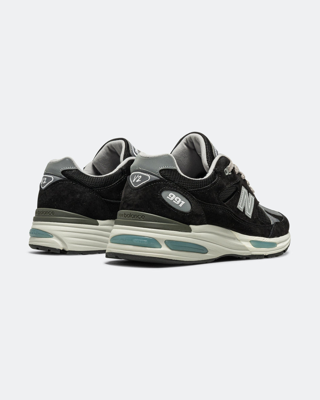 Unisex 991v2 Suede & Mesh Lifestyle Sneakers - Black - U991BK2