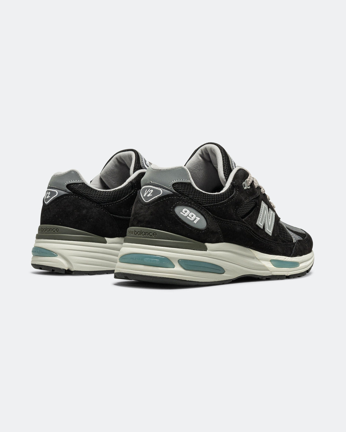 Unisex 991v2 Suede & Mesh Lifestyle Sneakers - Black - U991BK2