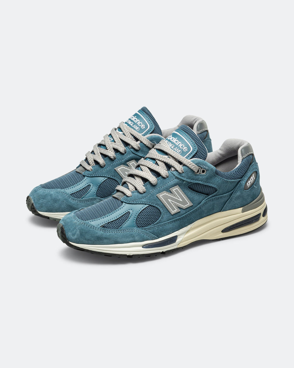 Men's 991v2 Suede & Mesh Lifestyle Sneakers - Blue - U991BU2
