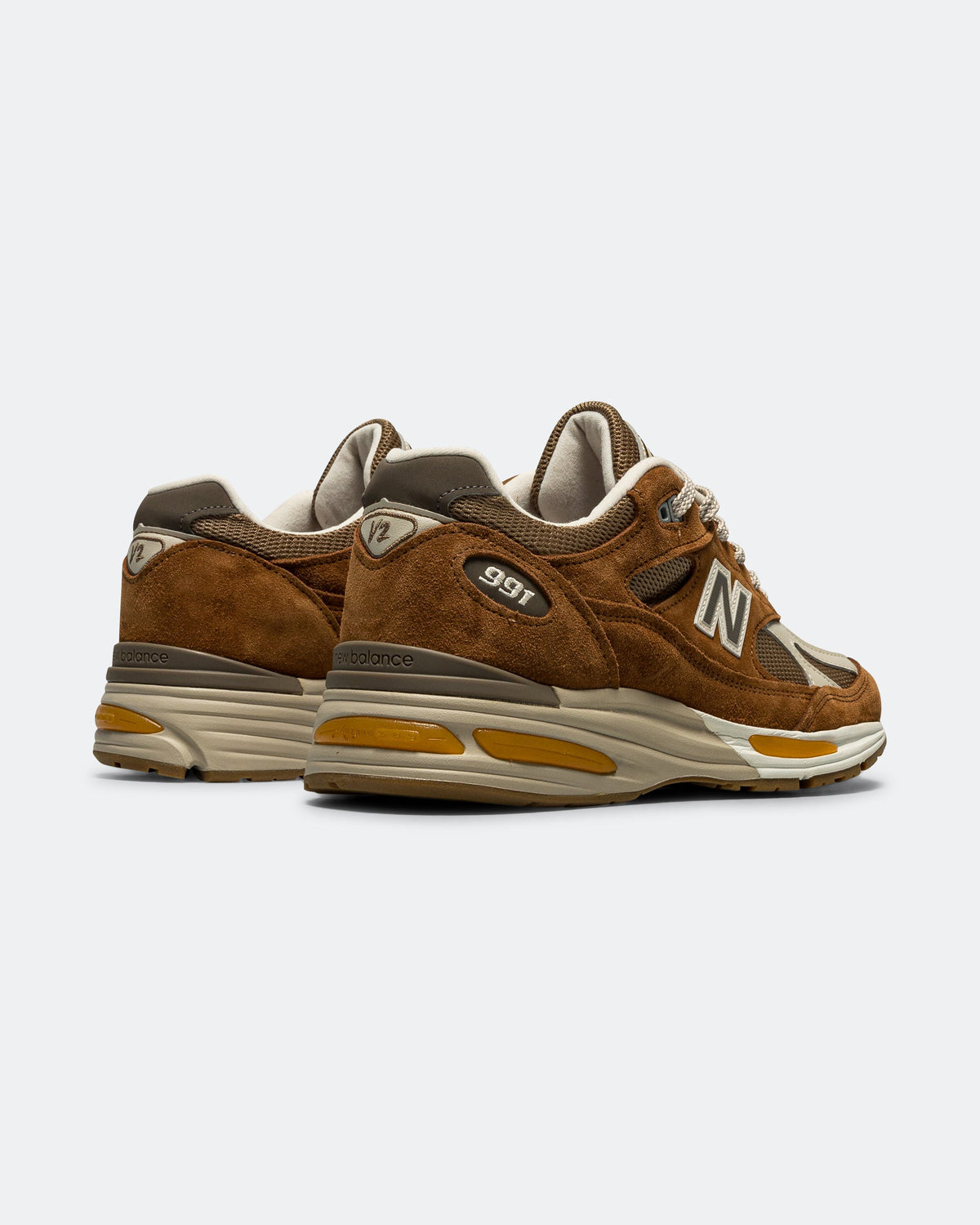 Men's 991v2 Suede & Mesh Lifestyle Sneakers - Brown - U991GB2
