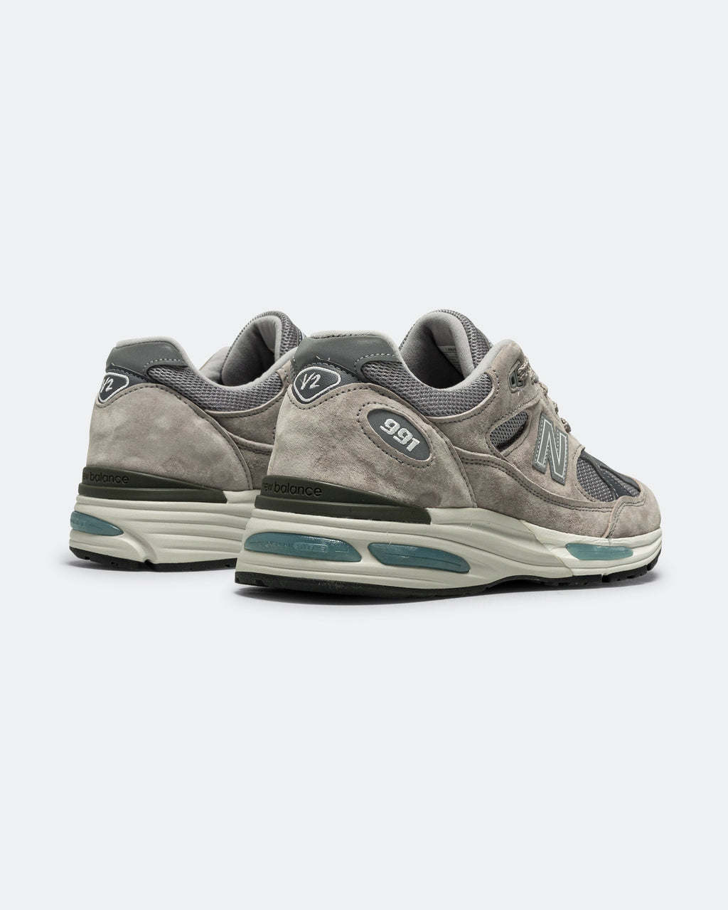 Unisex 991v2 Suede & Mesh Lifestyle Sneakers - Grey - U991GL2