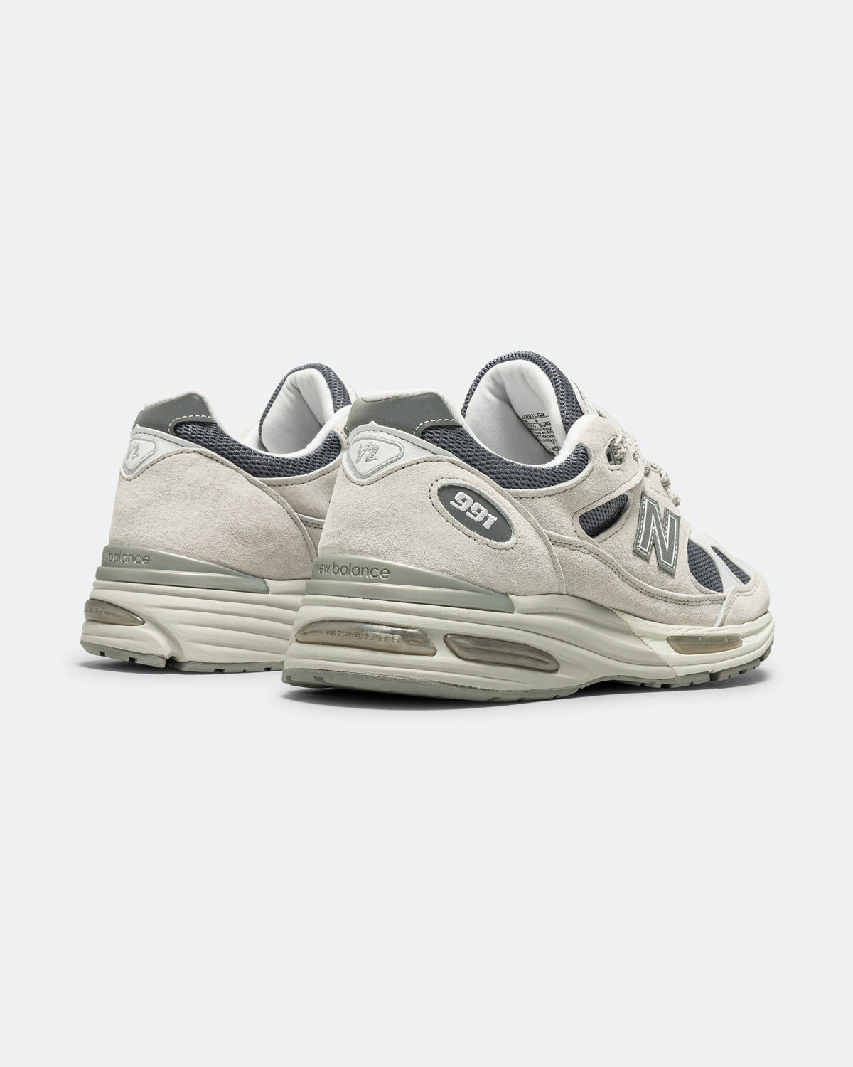 Unisex 991v2 Suede & Mesh Lifestyle Sneakers - White - U991LG2