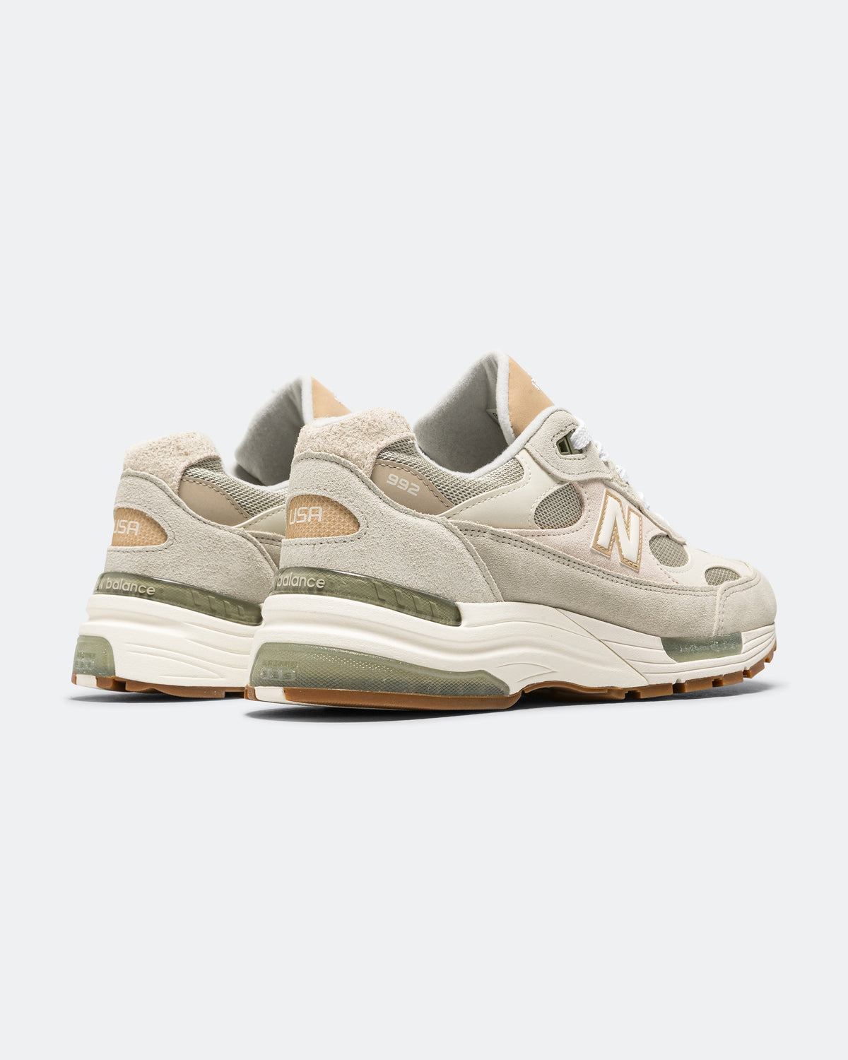 Unisex 992 Suede & Mesh Lifestyle Sneakers - White - U992720
