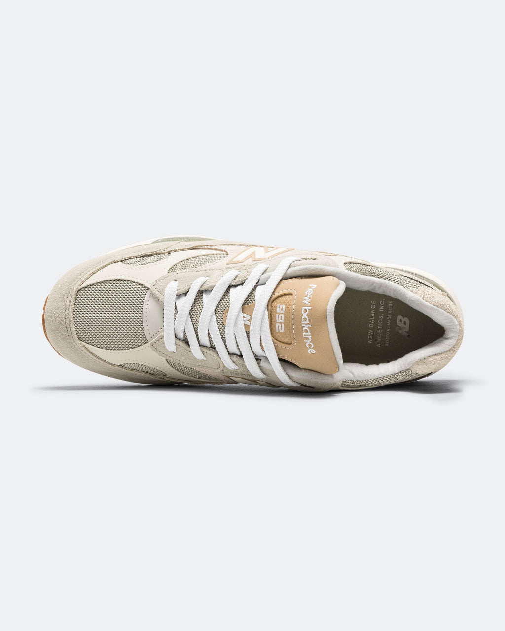 Unisex 992 Suede & Mesh Lifestyle Sneakers - White - U992720