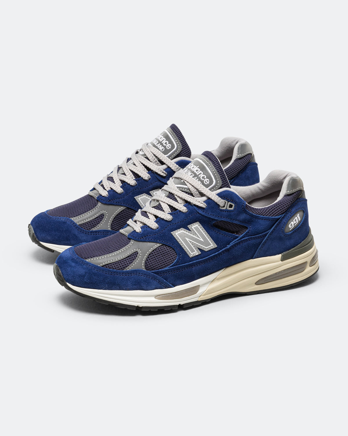 Unisex 991v2 Suede & Mesh Lifestyle Sneakers - Blue - U991VB2