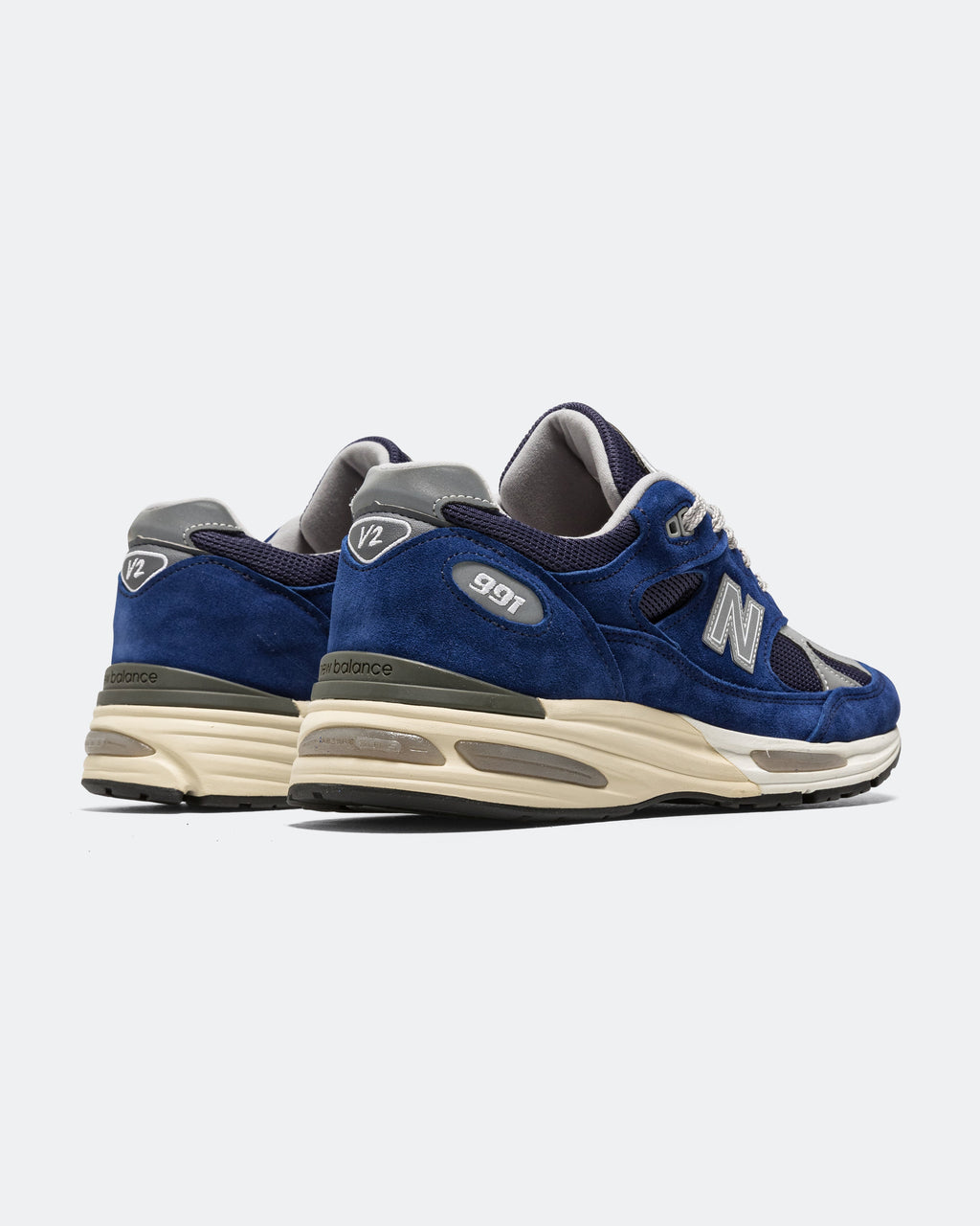 Unisex 991v2 Suede & Mesh Lifestyle Sneakers - Blue - U991VB2